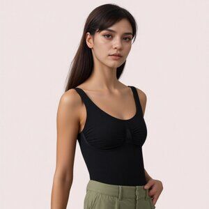 New Sassybax The Original Torso Trim Black Shapewear Tank size Medium E76